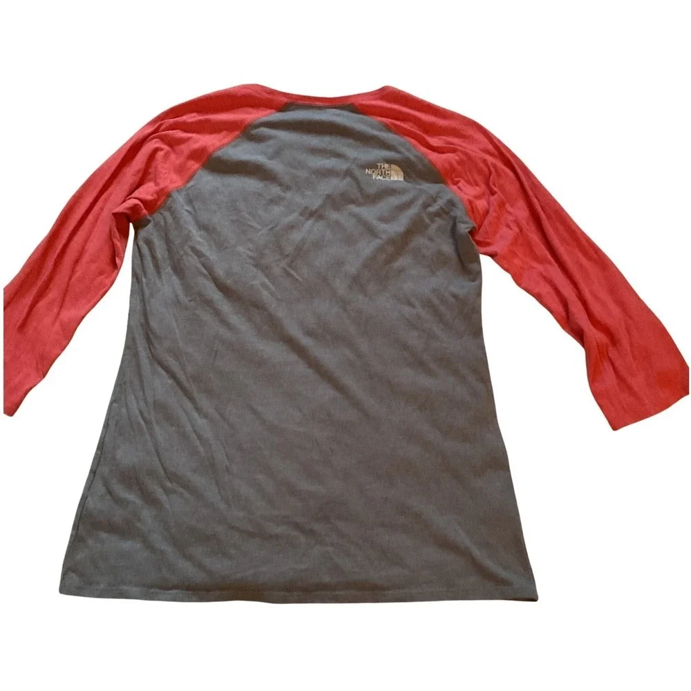 The North‎ Face Mens Grey Red 1966 USA Raglan Baseball T-Shirt Medium